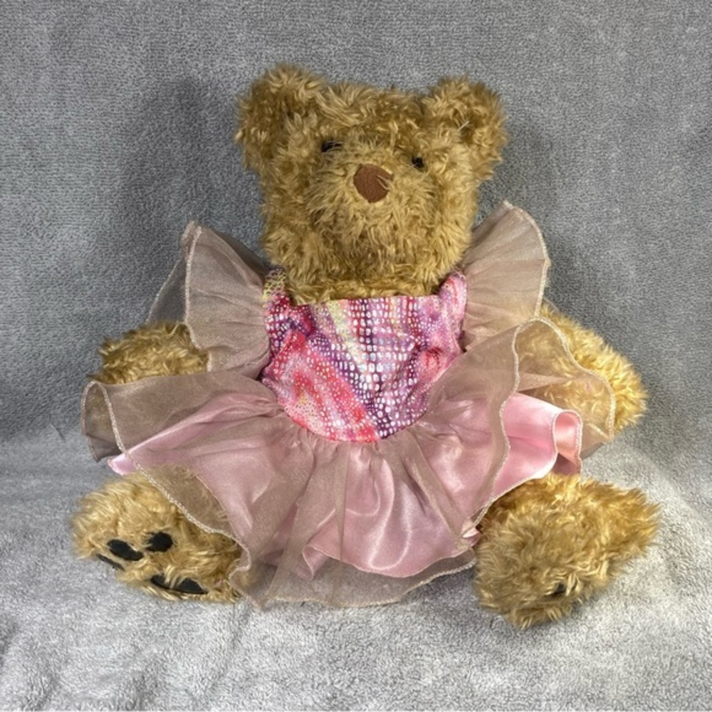 Build A Bear Bear With Build A Bear Dress Stuffed Animal Plush Brown